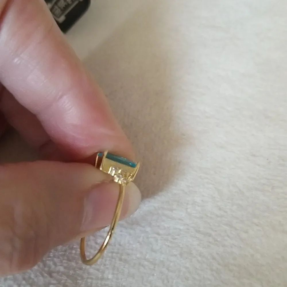 Rectangular size 8 ring ocean blue - Picture 9 of 10